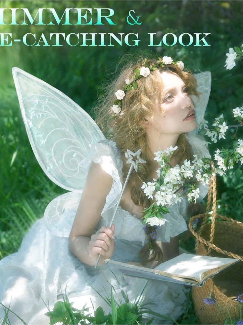 White Fairy Wing Costume Accessory - Women's Magical Wings